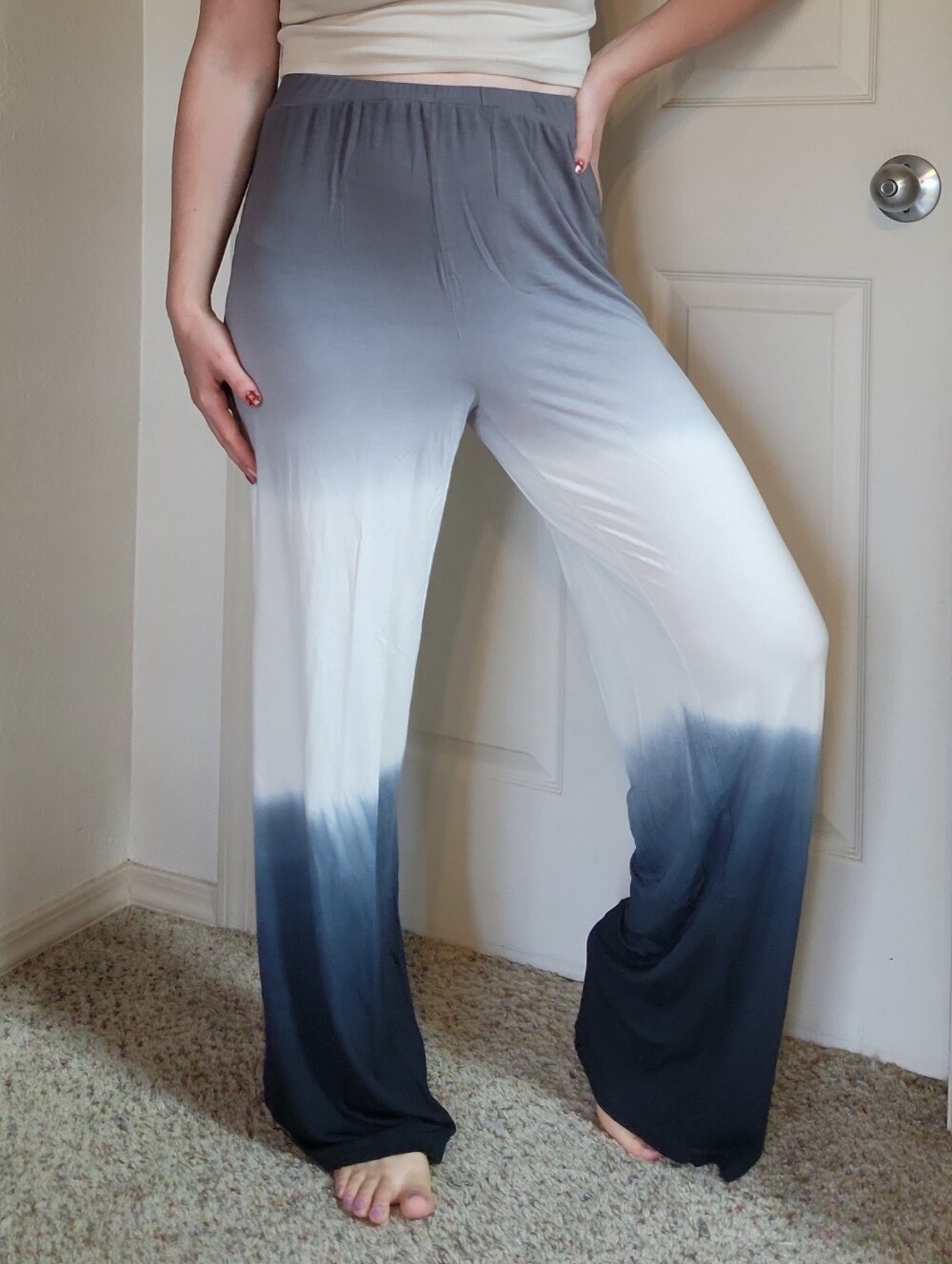 Attitudes by Renee Ombre Stretch Knit Casual Pants Women's Size S
